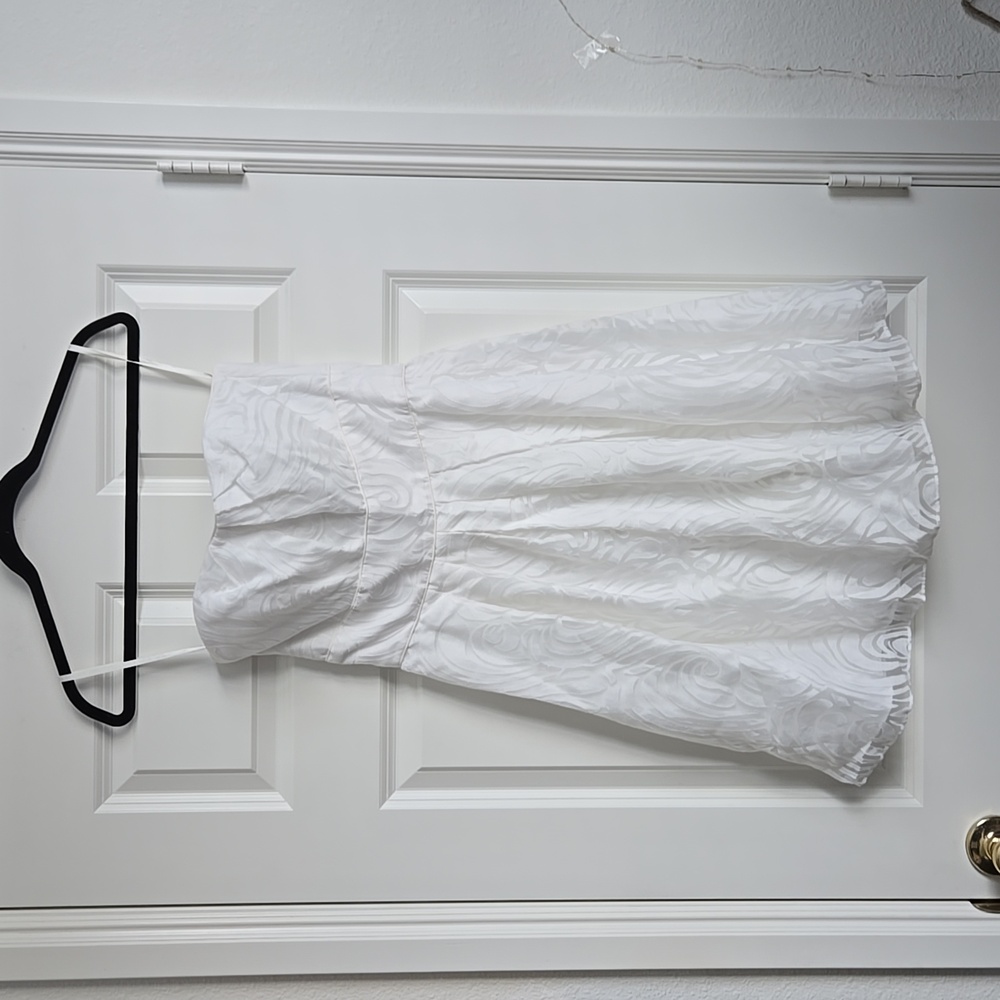 White House Black Market strapless pleated dress